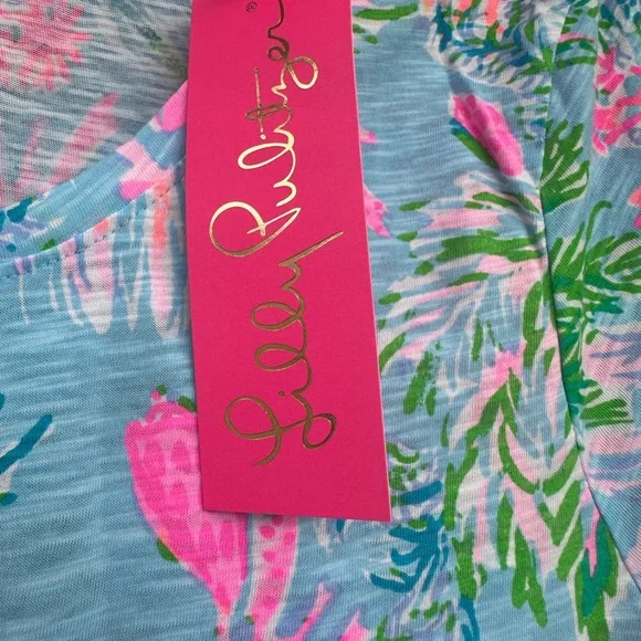 NWT Lilly Pulitzer Short Sleeve Top Size Large | Tropical Print - Picture 3 of 6